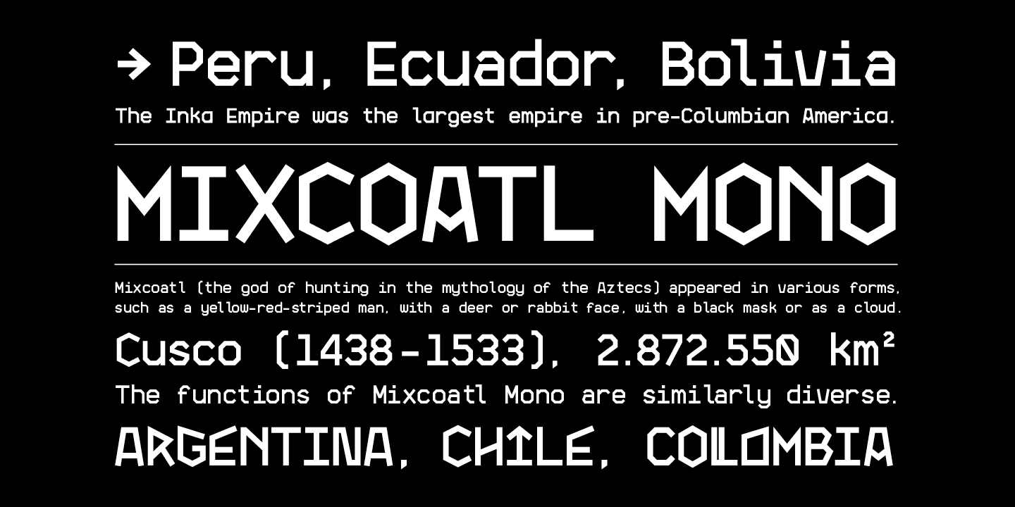 Ejemplo de fuente Mixcoatl Mono #5